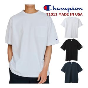 チャンピオン Champion T1011 ティーテンイレブン ショートスリーブポケット付きTシャツ C5-B302 MADE IN USA 3色 ホワイト他 送料無料