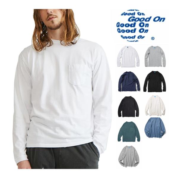 Good On グッドオン POCKET CREW TEE  長袖 ロングスリーブポケット付Ｔシャツ...
