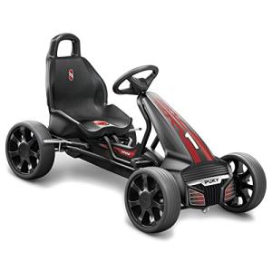 ４輪ゴーカートペダルカー 乗用玩具 足こぎバギーカート スポーティーデザイン インテリアとしてもオススメ！ オールブラック バギーカート 操作は簡単、ペダル