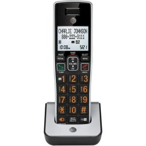 AT&amp;T コードレス電話機用子機 シルバー×ブラック 増設可能 増設用子機 シルバー×ブラック DE...