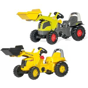 イエロー グリーン×ライム ロリートイズ クラース社 フロントローダー付き ニューホーランド キッズローダー 最も迫力のあるペダル式タイプ カラーデザインも魅