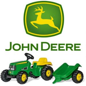 ロリートイズ ジョンディア キッズワゴン 人気のロリーキッズシリーズ！ ペダル式で自転車の練習にも使えます。 微力でこぎだせる様に後輪左側のみ回転します。