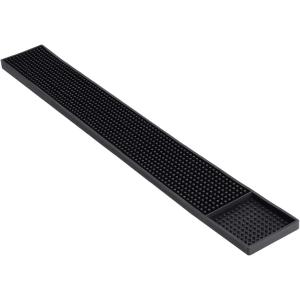 バーマット おしゃれ ウィスキー PVC ラバー （黒）「 厚みのあるタイプ 」 (8cm × 60cm )｜ladel-official