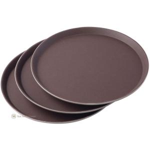 滑らない お盆 トレンチトレー（トレンチ トレー） 35cm ブラウン 3枚