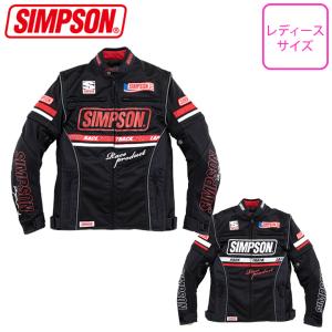BLACK/WSサイズのみ】バイク用品レディースバイクジャケット SIMPSON
