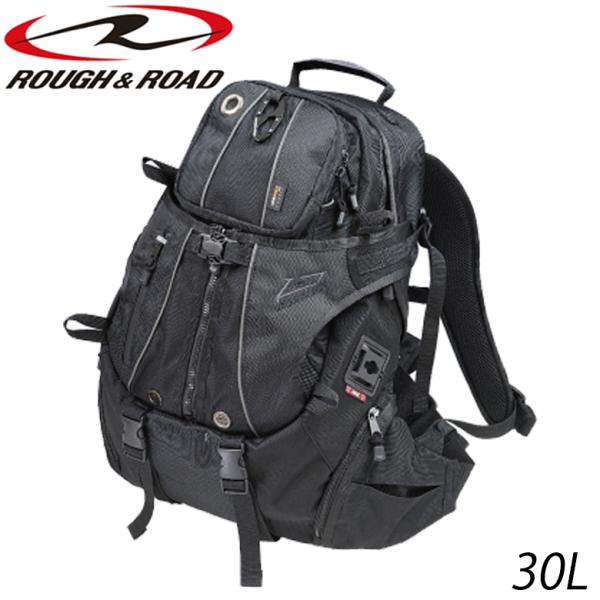 バイク用品バックパック CORDURA レインカバー付き 30L    秋冬 ROUGH&amp;ROAD ...