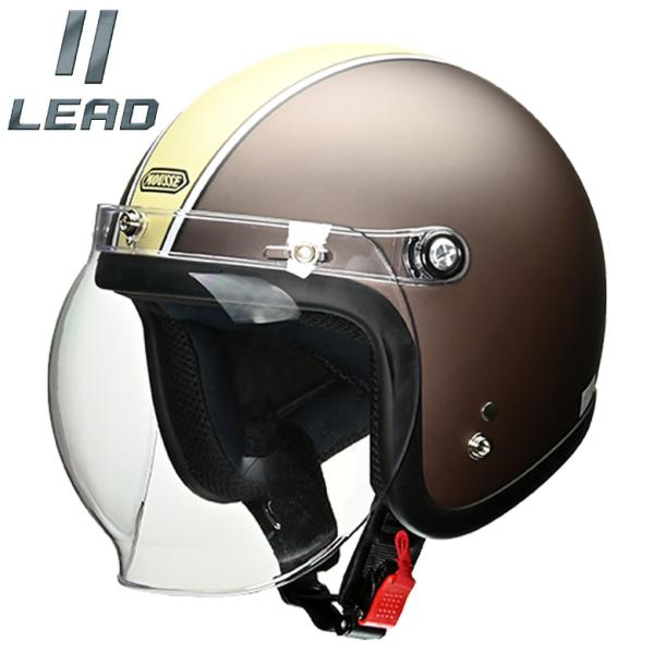 バイク リード工業 MOUSSE ムース バブルシールド付スモールジェットヘルメット LEAD バイ...