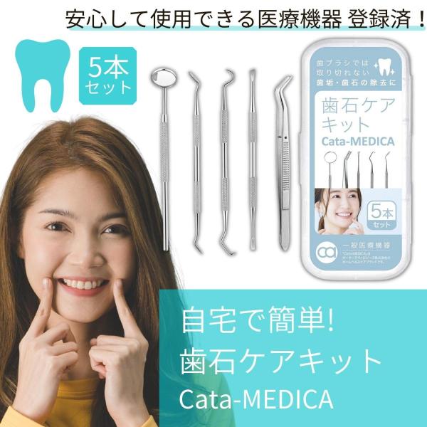 歯石ケアキット Cata-MEDICA 歯石取り 器具 スケーラー 収納ケース付き ［一般医療機器］