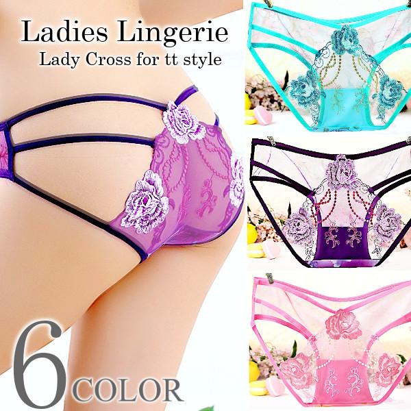 ショーツ セクシー ランジェリー スタンダード  シースルー 人気 かわいい カラフル 花柄 レース...