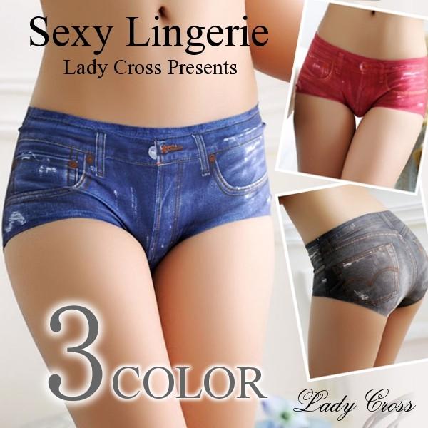 セクシー ショーツ ランジェリー ジーンズプリント Mサイズ 人気 レディース インナー かわいい ...