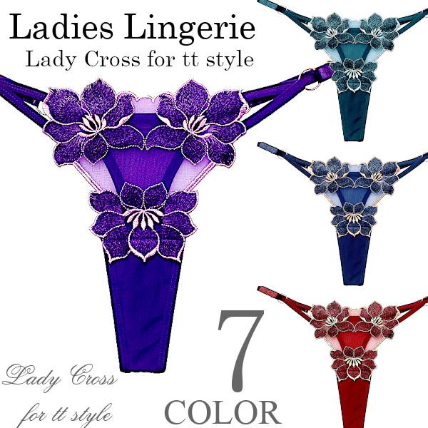 ショーツ セクシー ランジェリー Tバック  人気 かわいい カラフル サイズ調整機能付き 花柄 レ...