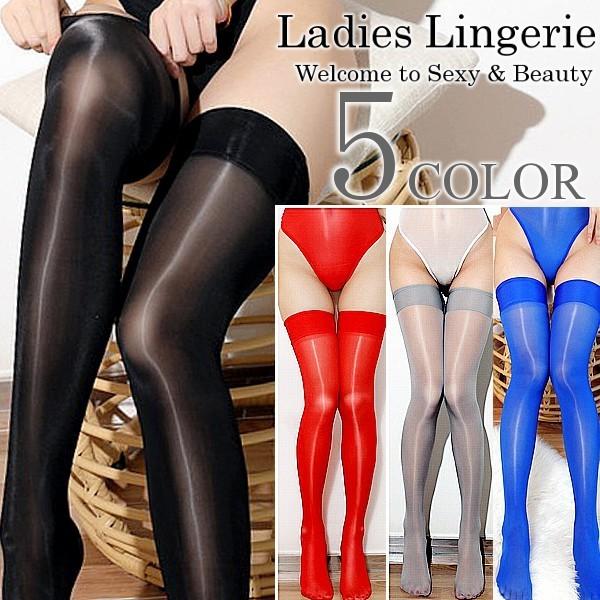 ストッキング 太もも丈 ニーハイストッキング セクシー カラフル かわいい レディース パンスト 美...