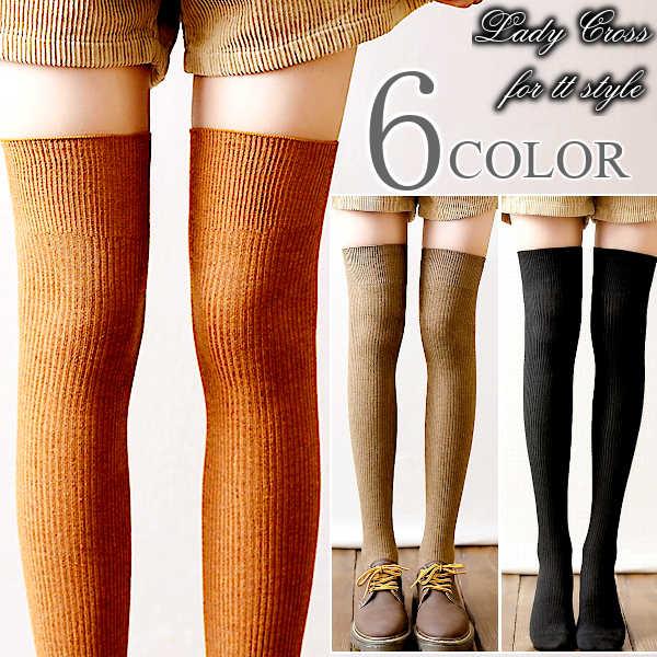 ニーハイソックス 太もも丈  ハイソックス セクシー 靴下 ロング カラフル スタンダード レディー...