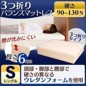 4cm高反発マットレス三つ折り ネイビー S SINGS株式会社 (代引不可)(TD
