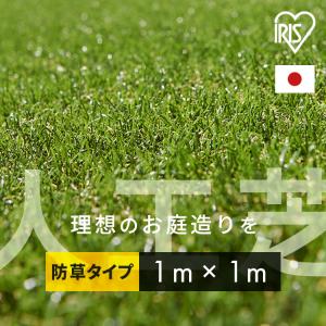 人工芝 DIY 庭 ロール 幅1M マット 芝生 国産  リアル人工芝 防草人工芝 1m×1m 芝丈30mm RP-3011 アイリスソーコー｜ladybird6353