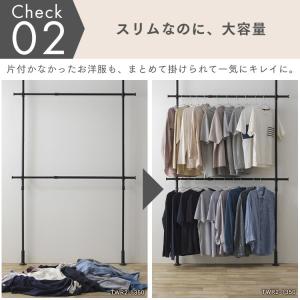ハンガーラック 突っ張り棒 ワードローブ スリ...の詳細画像4