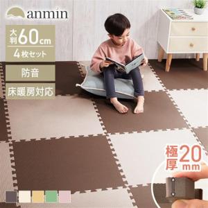 ジョイントマット 大判 60cm 4枚 厚手2cm プレイマット クッションマット 防音 パズルマット フロアマット ジョイント マット ベビーマット ペット PEJTM-602