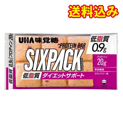 UHA味覚糖　SIXPACK　プロテインバー　クランベリー　1本×10個※取り寄せ商品　返品不可