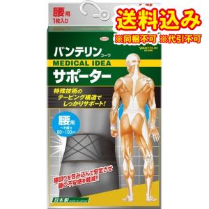 定形外）バンテリンコーワサポーター　腰用 大きめ（L）80-100cm ブラック 男女共用 1枚入※取り寄せ商品　返品不可｜ladydrugheartshop-pl