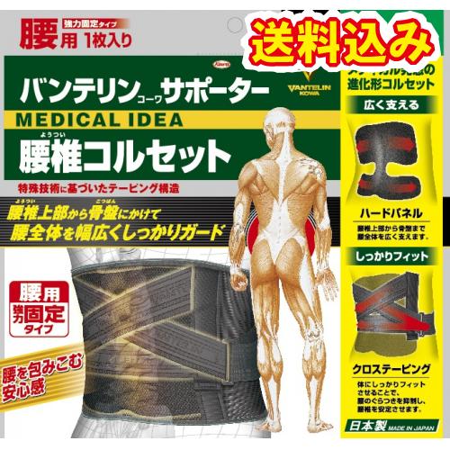 バンテリンサポーター　腰椎コルセット　ふつう　ブラック