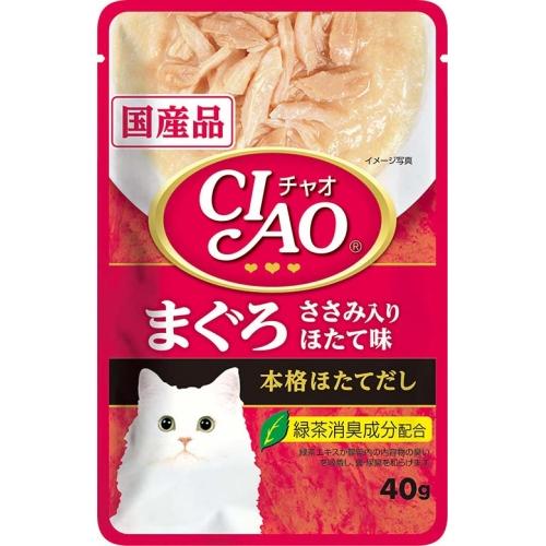 いなば　CIAOパウチ　まぐろ　ささみ入り　ほたて味　40g