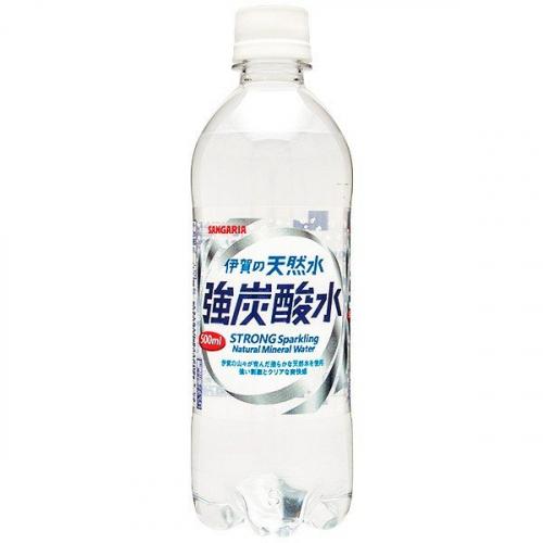 サンガリア　伊賀の天然水　強炭酸水　500ml×24個