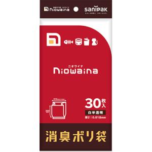 日本サニパック　niowaina　消臭ポリ袋　ヘッダータイプ　30枚｜ladydrugheartshop