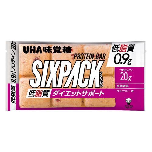 UHA味覚糖　SIXPACK　プロテインバー　クランベリー　1本×10個※取り寄せ商品　返品不可