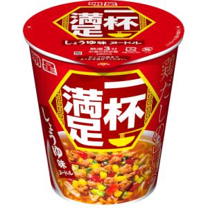 明星食品　一杯満足　しょうゆ味ヌードル　60g（めん50g）×12個