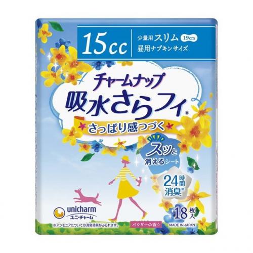 チャームナップ　吸水さらフィ　昼用ナプキン　15cc　少量用　スリム　19cm　女性用　18枚入※取...