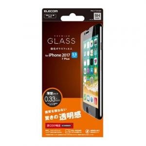 エレコム　PM-A17LFLGG　iPhone　8　Plus用　ガラス0.33mm※取り寄せ商品　返品不可｜ladydrugheartshop