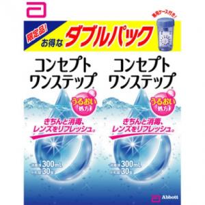 【医薬部外品】エイエムオー・ジャパン　コンセプトワンステップ　ダブルパック　（300ml×2） ソフトコンタクト洗浄保存液類の商品画像