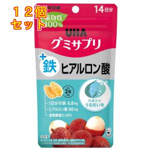 UHA味覚糖　グミサプリ　鉄+ヒアルロン酸　14日分×12個