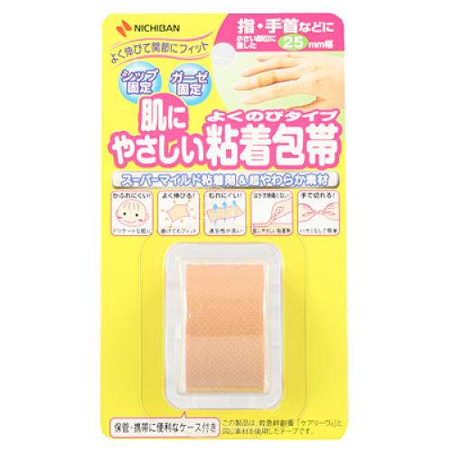 ニチバン　肌にやさしい　粘着包帯　よくのび　NHB25　25mm×3m　1個