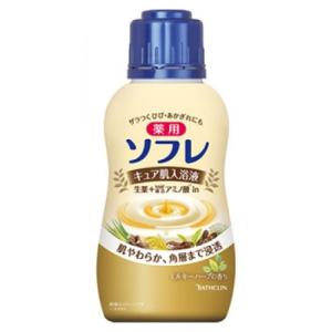 【医薬部外品】薬用ソフレ　キュア肌入浴液　ミルキーハーブの香り　ボトル　480ml｜ladypoint