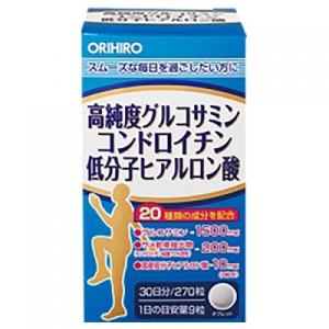 オリヒロ 高純度グルコサミン コンドロイチン 低分子ヒアルロン酸 270