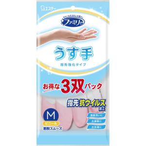 ファミリー ビニールうす手 指先抗ウイルス加工 ...の商品画像
