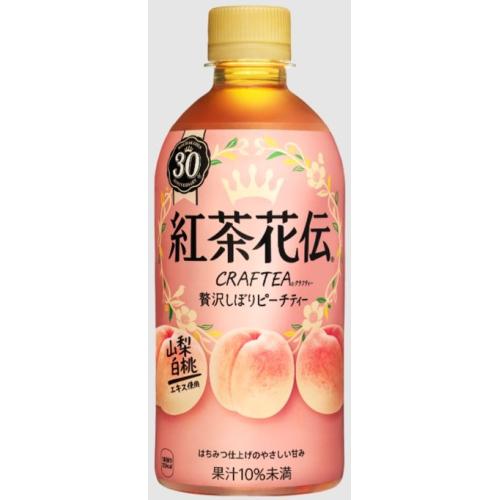 コカコーラ　紅茶花伝　贅沢しぼりピーチ　440mL×24個※取り寄せ商品　返品不可