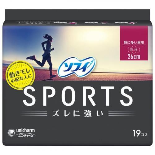 【医薬部外品】ソフィ　SPORTS　260羽つき　19枚