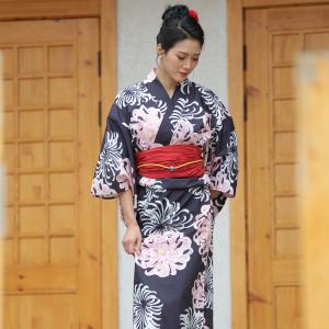 浴衣兵児帯セット 浴衣 レディース 古典柄 花...の詳細画像3