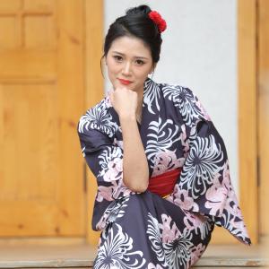 浴衣兵児帯セット 浴衣 レディース 古典柄 花...の詳細画像4