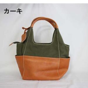 【Sarai(サライ)】【fes(フェス )】キャンバス×本革 ハンドバッグ【47851】B5収納可能★【36cm×25cm×15cm】肩がけ レディース カジュアル 誕生日 プレゼント｜lafan-s