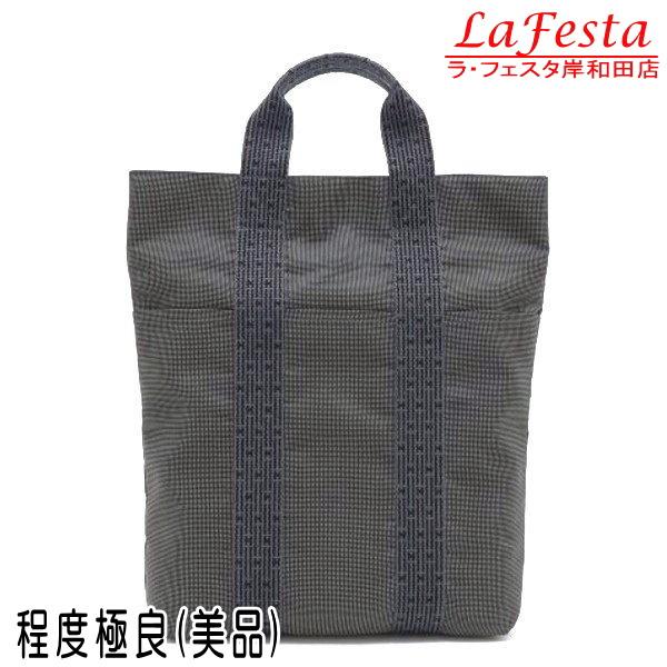 エルメス ハンドバッグ トートバッグ エールライン カバス グレー 中古（程度極良【美品】）