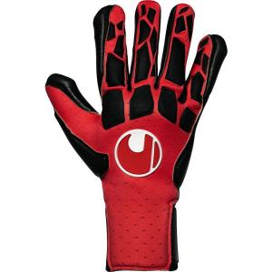 uhlsport サッカー キーパー手袋 ハイパーレッド スーパーグリップ+ハーフネガティブ 101123204-20