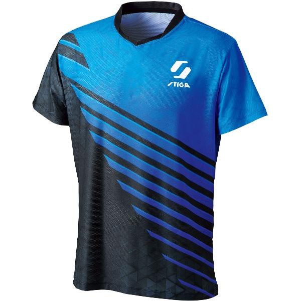STIGA スティガ STIGAシャツ KR-V ブルー 卓球 ゲームシャツ 1840470602 ...