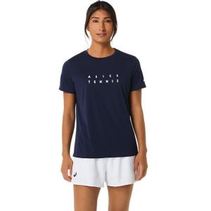 アシックス asics テニス Tシャツ ドライウイメンズプリント半袖シャツ レディース 2042A259-400｜Lafitte ラフィート スポーツ