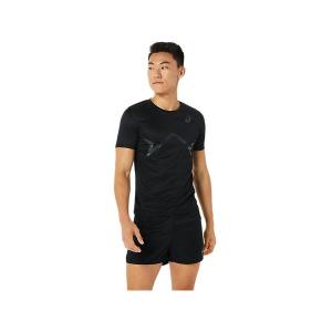 返品交換不可 大特価 アシックス asics 陸上 Tシャツ プリントクール半袖シャツ 2091A574-001 メンズ｜lafitte