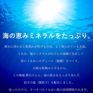 焼塩 夢石けん 洗顔用化粧石鹸 保湿成分入り ...の詳細画像4
