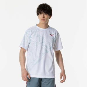 MIZUNO ミズノ 汗処理 通気 ドライエアロフローゲームシャツ ラケットスポーツ ユニセックス ゲームウエア メンズ 62JAB50101の商品画像