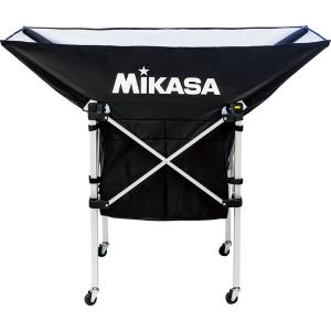 ミカサ MIKASA 携帯用折り畳み式ボールカゴ 舟型 ブラック 学校器具 アクセサリー ACBC210BK｜lafitte
